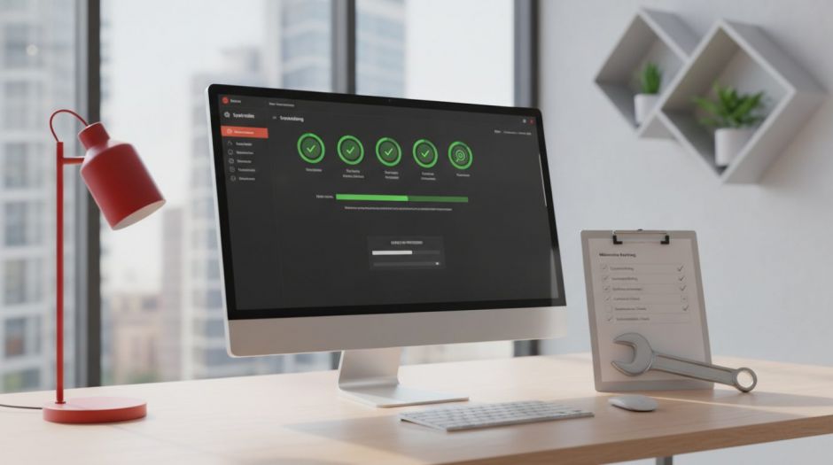 Shop-Pflege: System-Dashboard mit Status- und Update-Anzeigen