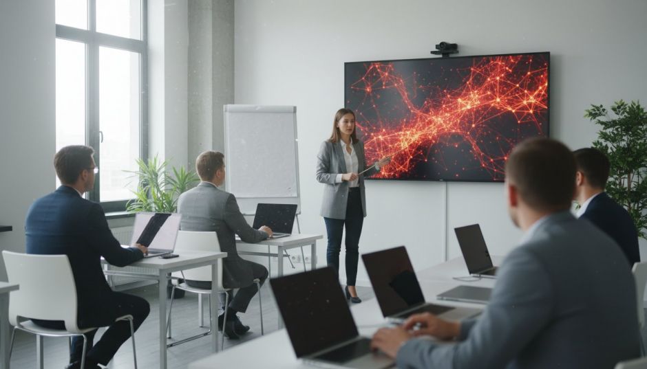 AI workshop with a neural network presentation